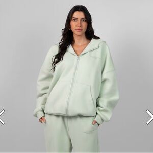 Comfrt Mint Green Zip-Up Hoodie 3XL New